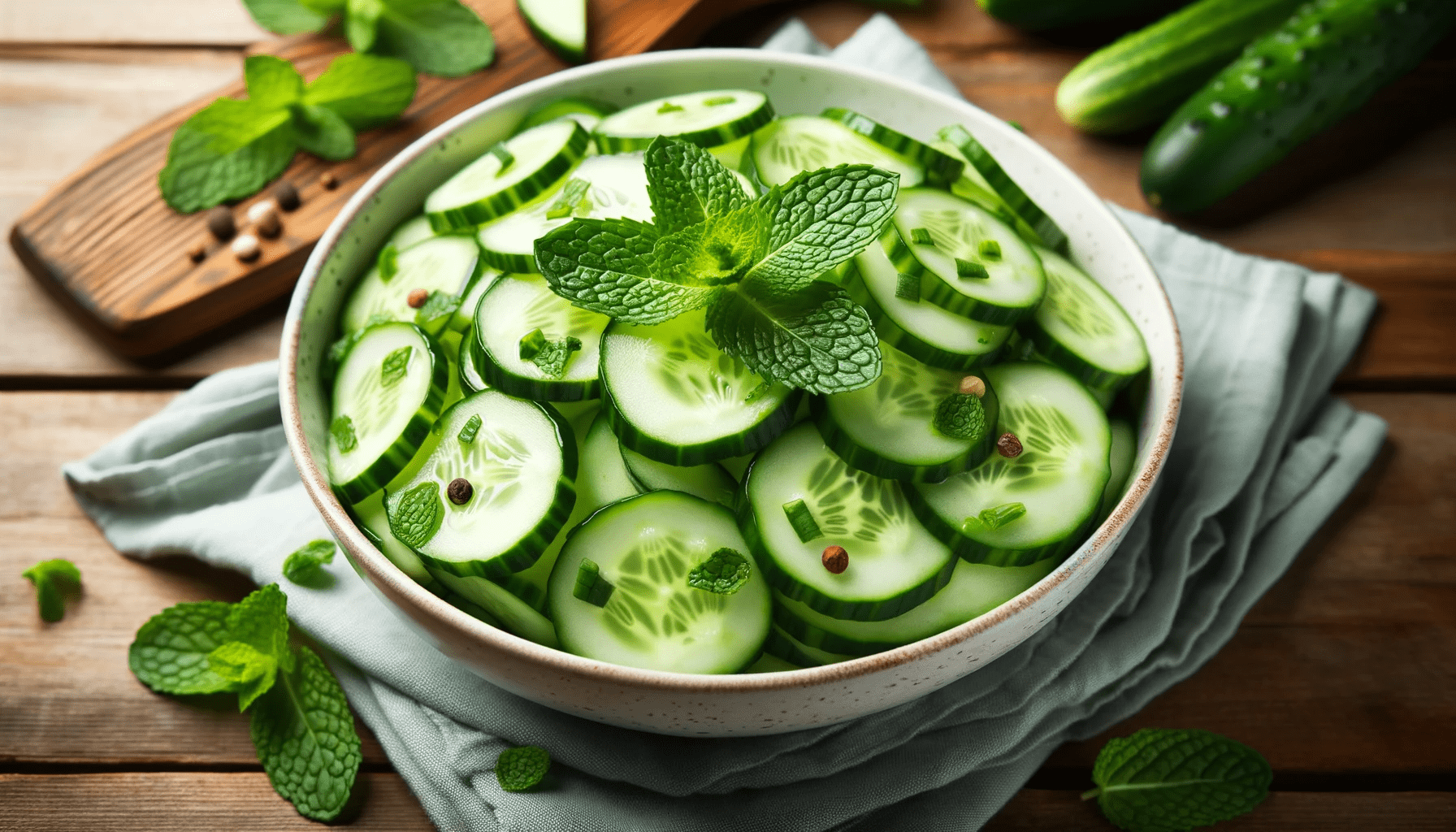 Cucumbers With Mint Vinaigrette