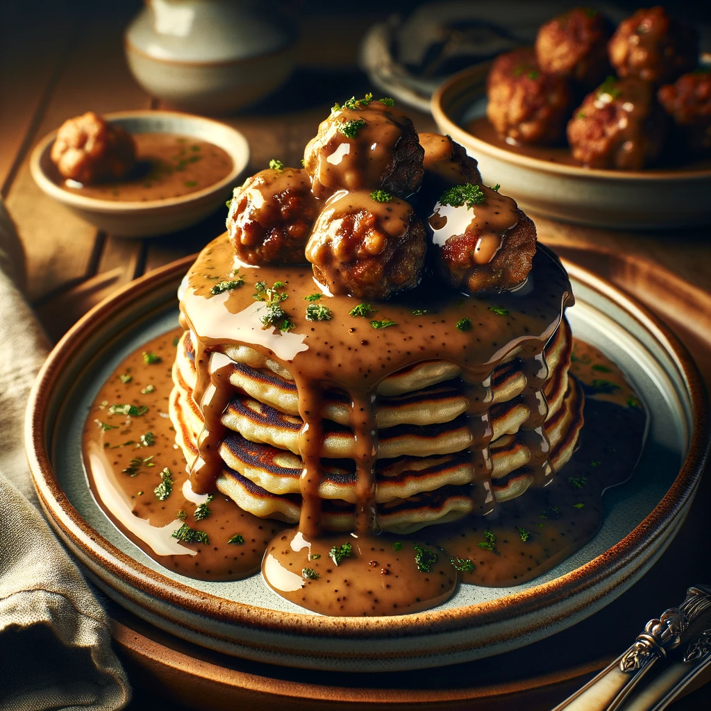 Meatball Pancakes