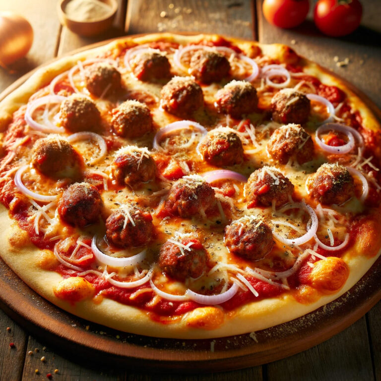 Meatball Pizza