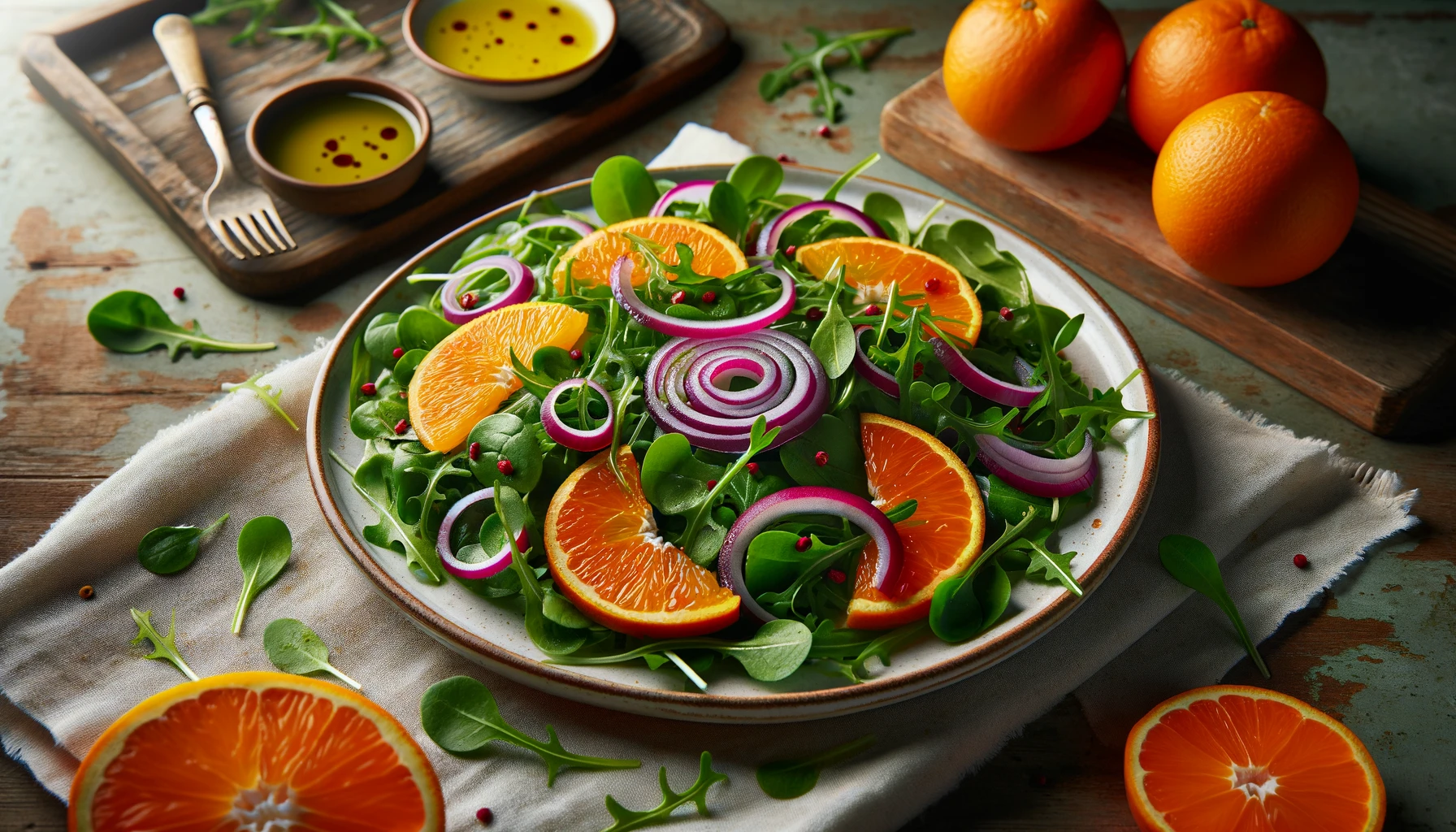 Watercress, Orange and Red Onion Salad