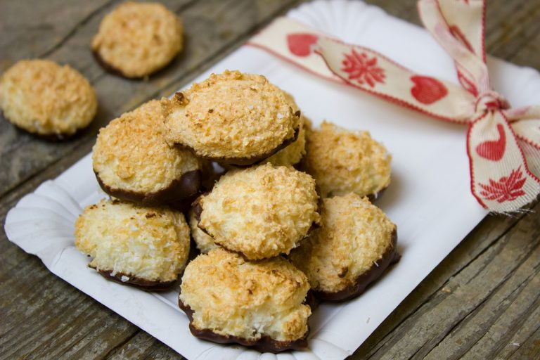 Coconut Cookies With Strawberry Frosting