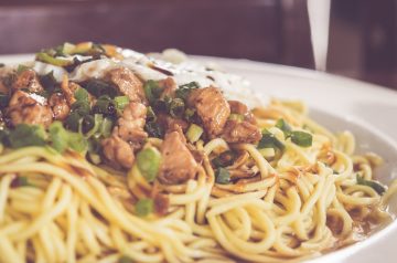 asian chicken and scallions