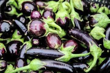 Aubergine (Eggplant) and Broccoli Laksa