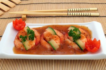 Broiled Lemon and Garlic Tiger Prawns