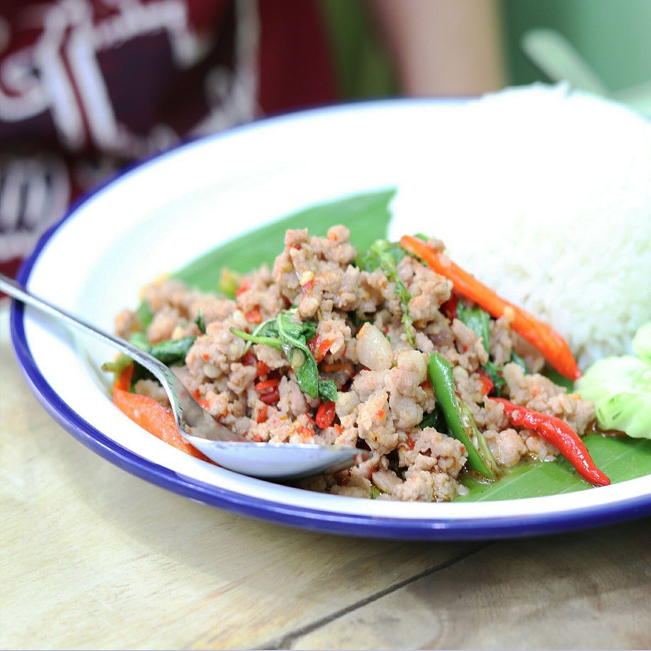 Minced Pork With Thai Basil Bangkok Style [pat Krapao Moo Sap]