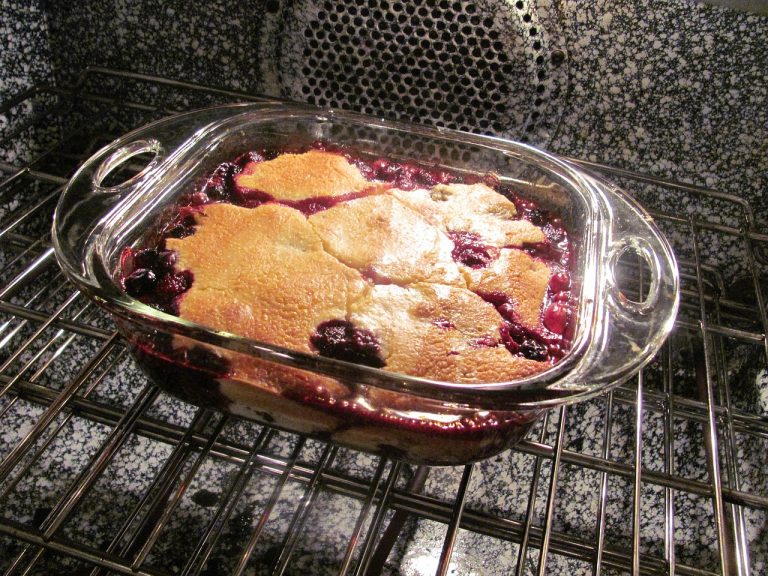 Peach and Raspberry Cobbler