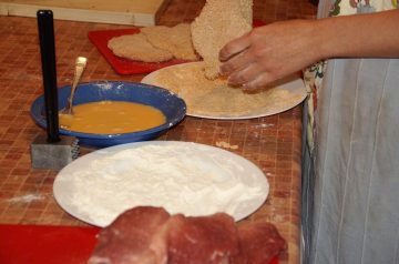 Breaded baked Pork steak