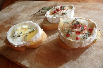 Honey Roast Vegetables on Pepper Polenta With Creamy Blue Cheese