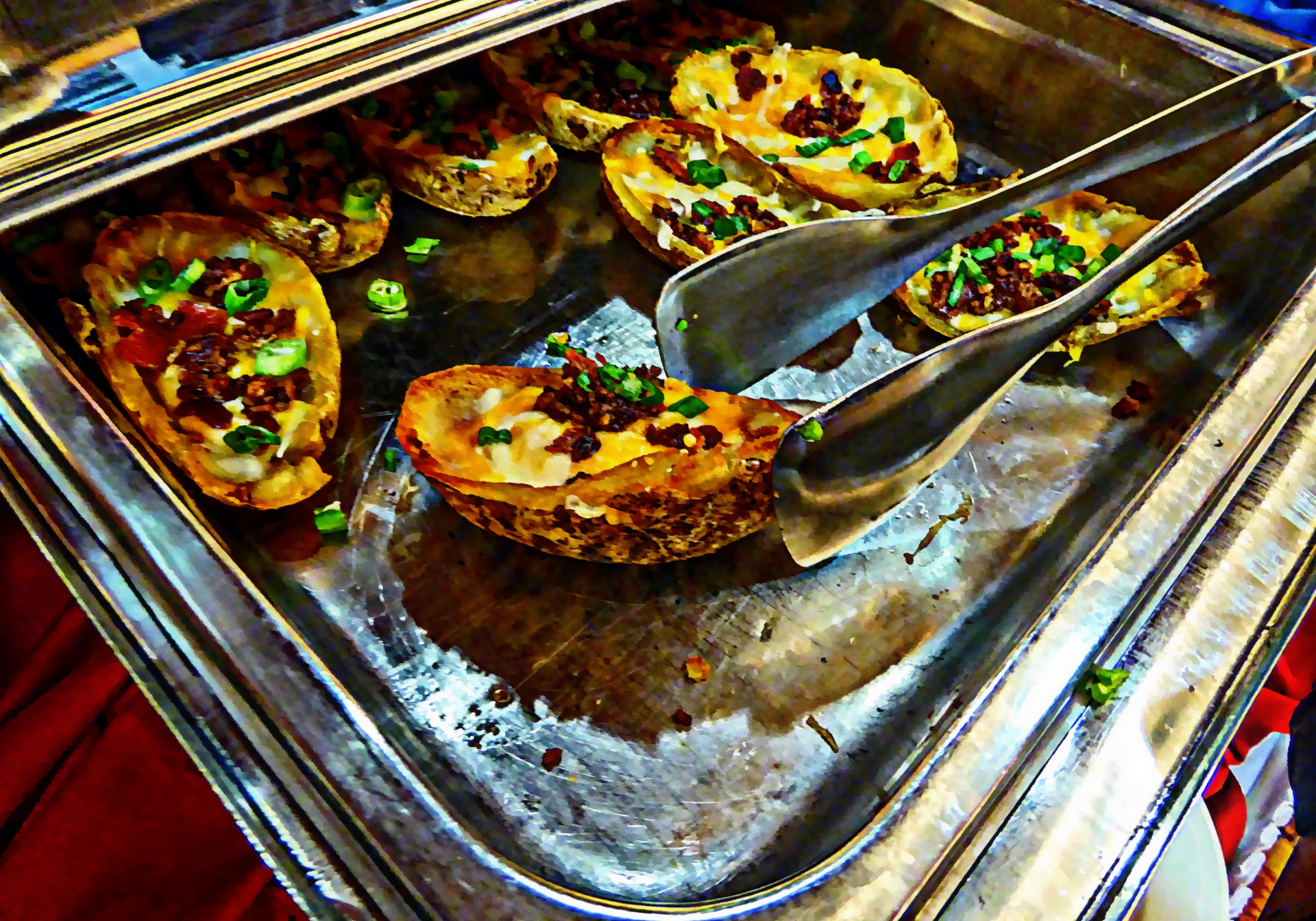 Cheese and Bell Pepper Stuffed Potato Skins