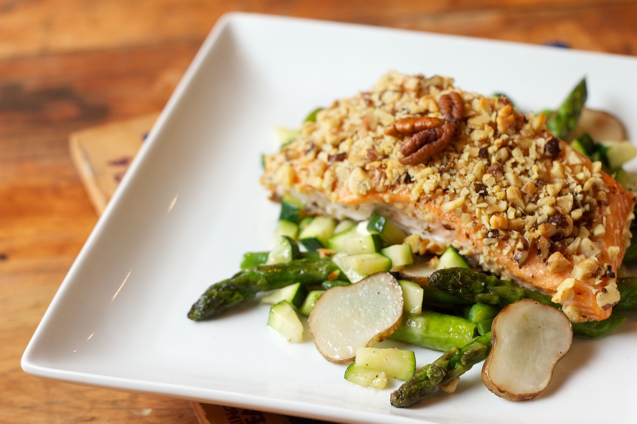 Parmesan-Crusted Chicken on Bed of Fancy Greens