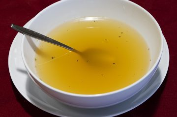 Chicken Soup with Portobello Mushrooms and Red Wine