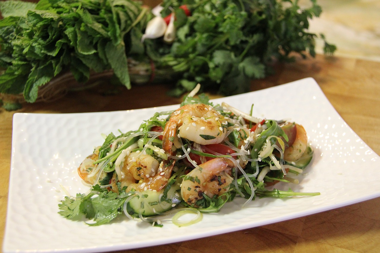 Chilli Prawn and  Bean Thread Noodle Salad