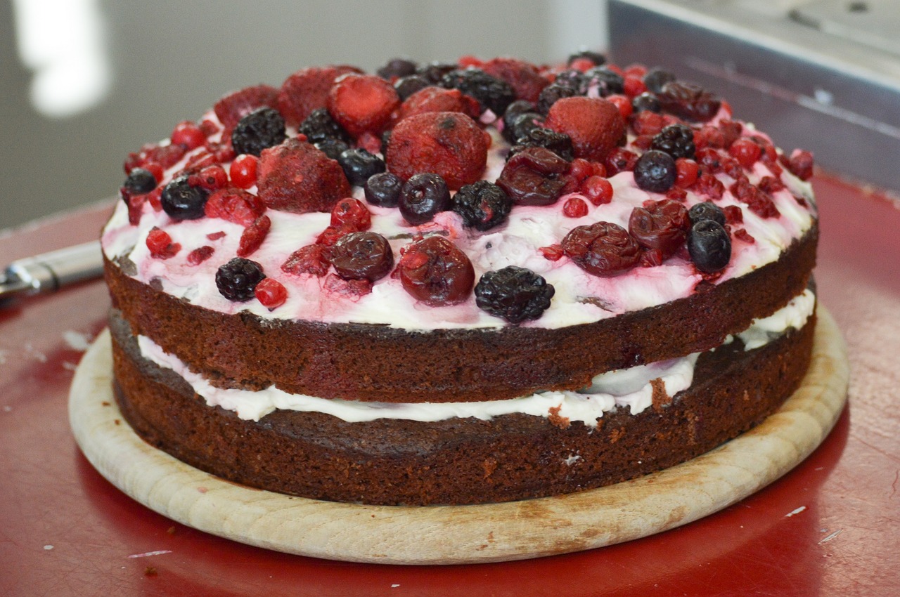 Chocolate Walnut Cranberry Cake