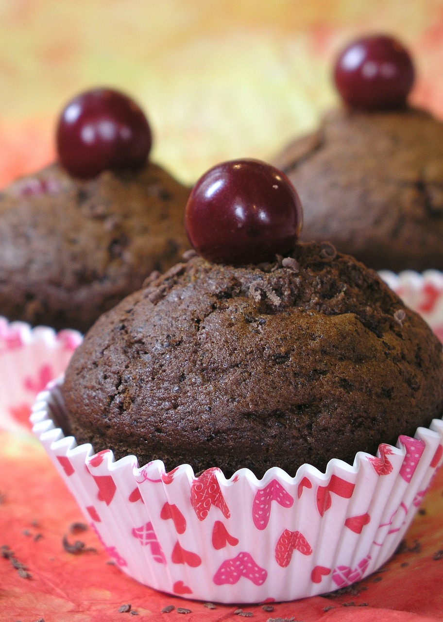 Chocolate Cherry Cordial Muffins