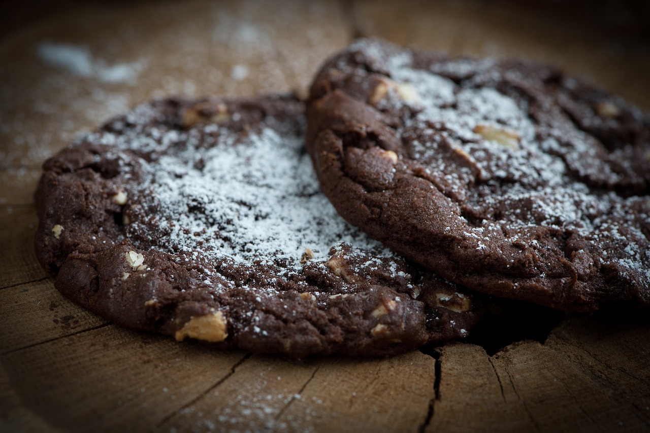 Chocolate Filled Almond Spritz Cookies