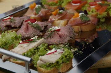 Grilled Banana Bread Ham Steak Sandwiches