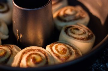 Striped Apple Cinnamon Muffins