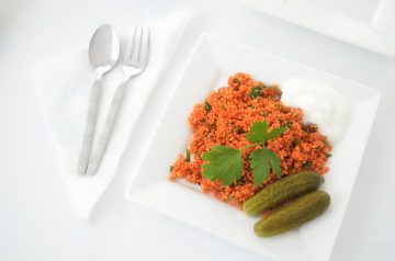 Curry Couscous and Broccoli Feta Salad With Garbanzo Beans