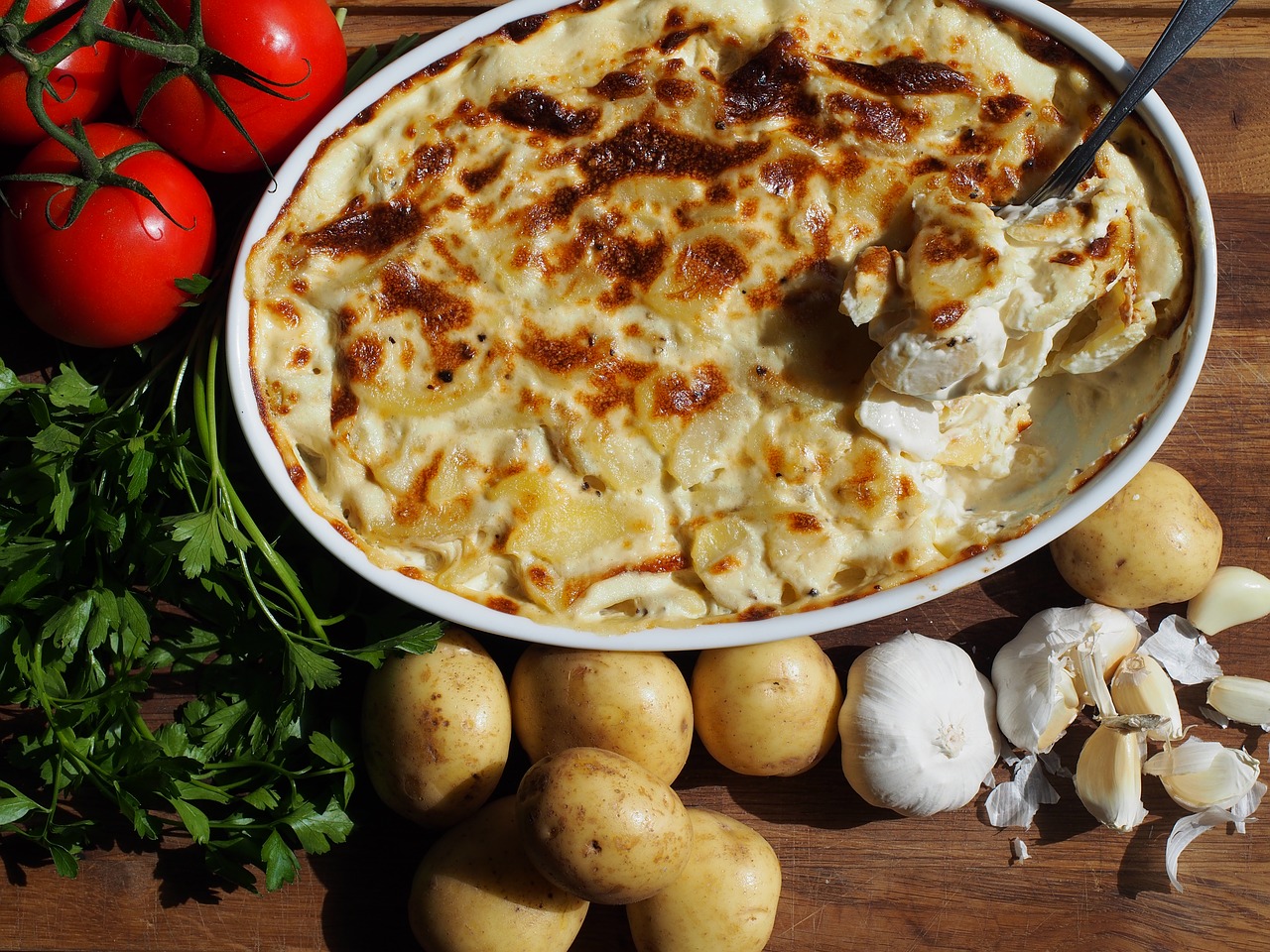 Golden Potatoes Au Gratin