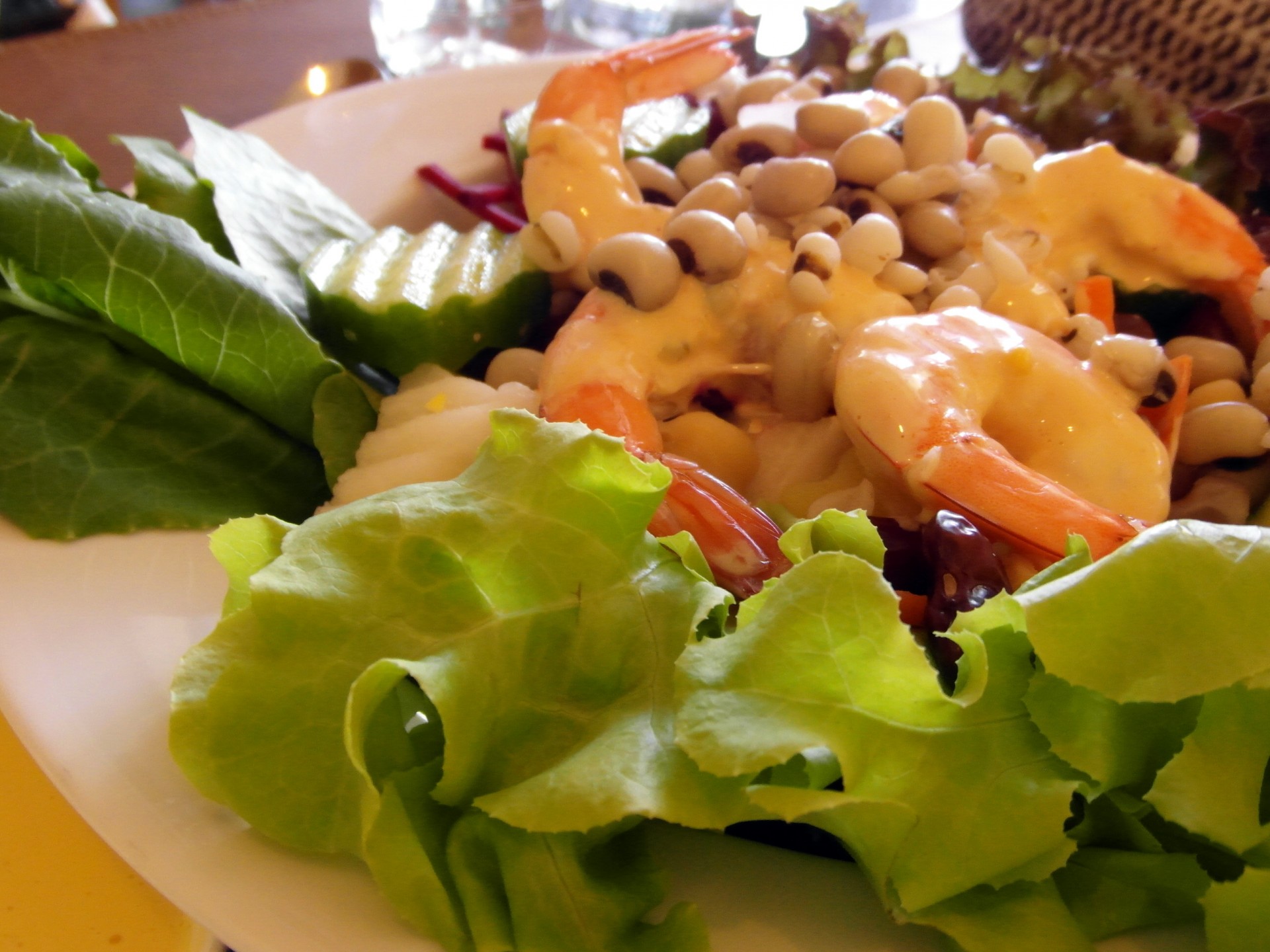 Edamame and Bean  Salad With Shrimp and Fresh Salsa