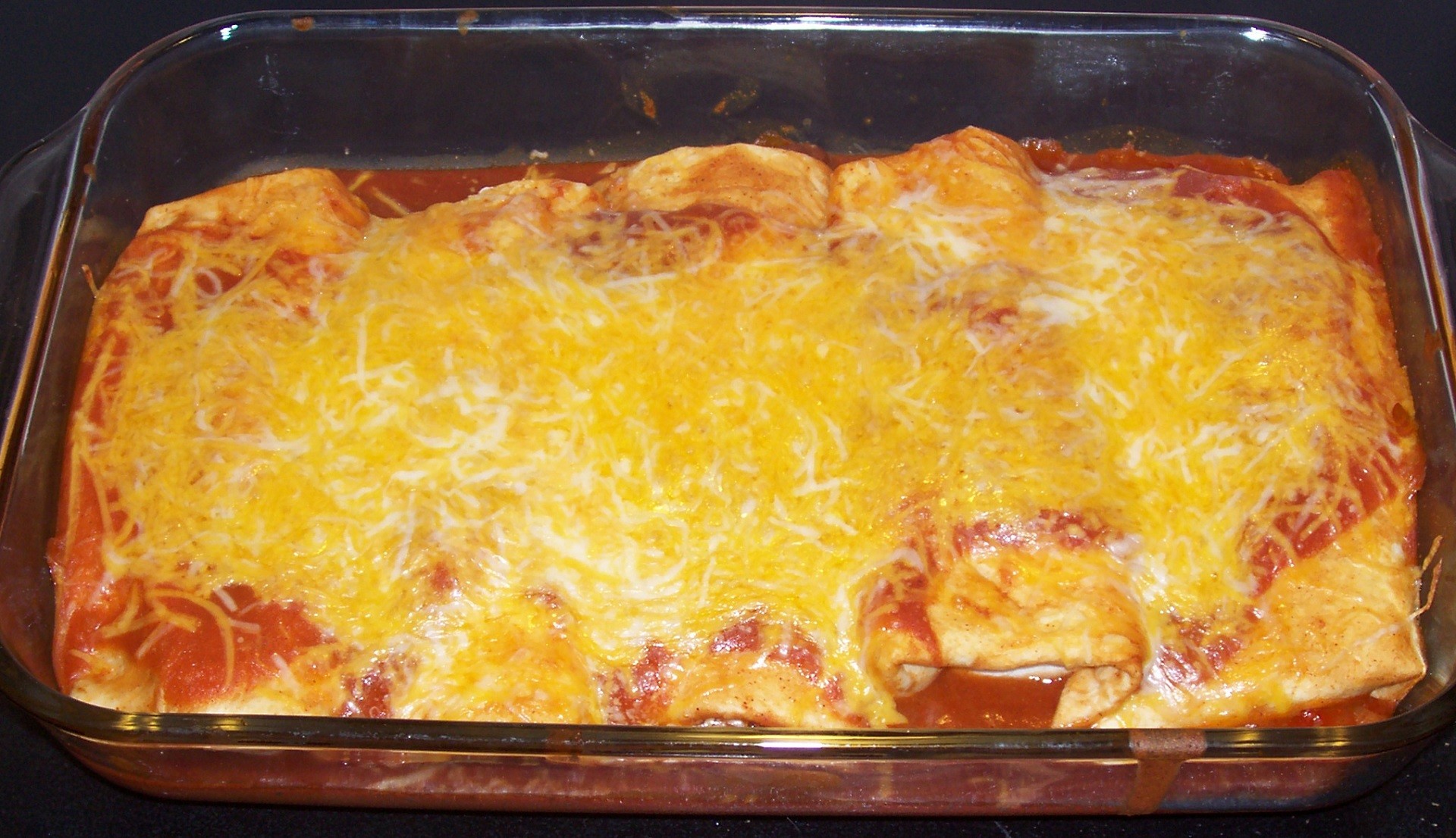 Chicken Enchiladas With Green and Red Sauce