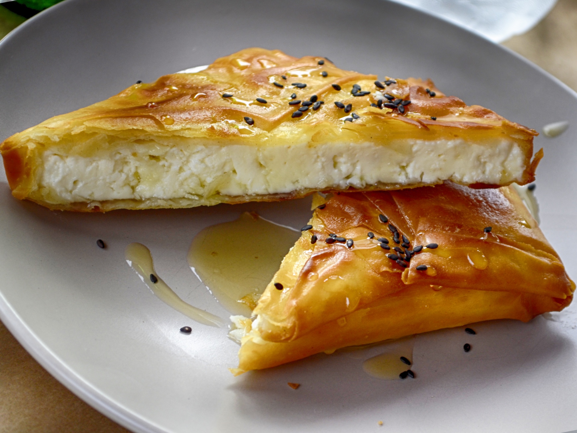 Feta Custard in Phyllo Cups