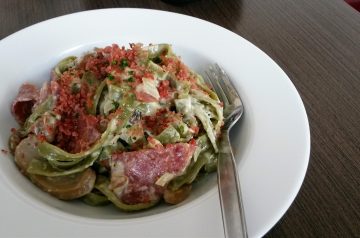 Sauteed Zucchini and Fettuccine