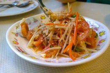 Fire and Ice Salad (Papaya Shrimp Salad)