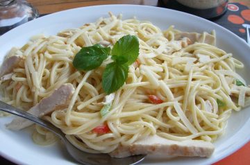 Creamy Cajun Chicken and Pasta for One