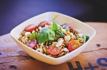 Fresh Tomato Basil Pasta With Feta