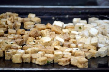 Tofu Cubes With Basil