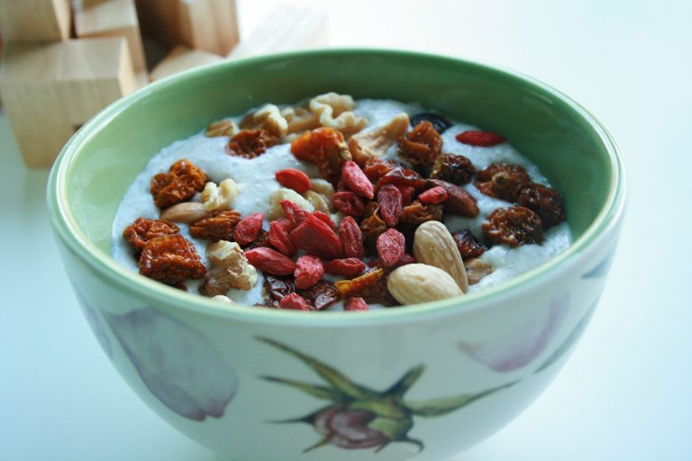 Almond Rice Custard With Berries