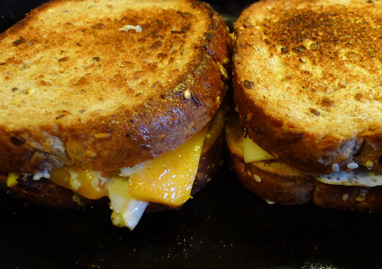 Grilled Cheddar and Tomato Sandwiches With Miso Spread