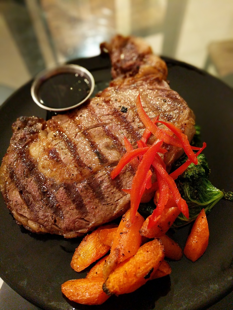 Grilled Sirloin Steak With Olive Sauce
