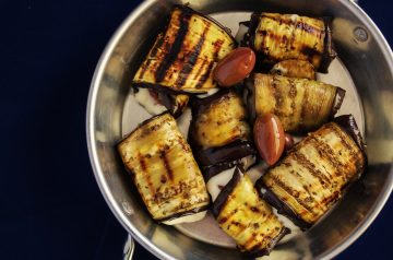 Grilled Eggplant (Aubergine) Provolone With Grilled Salsa