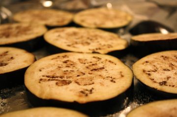 Halloumi and Eggplant (Aubergine) Stack