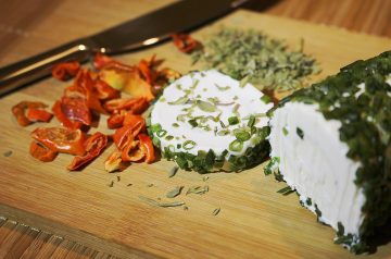 Goat Cheese Marinated With Lemon and Herbs