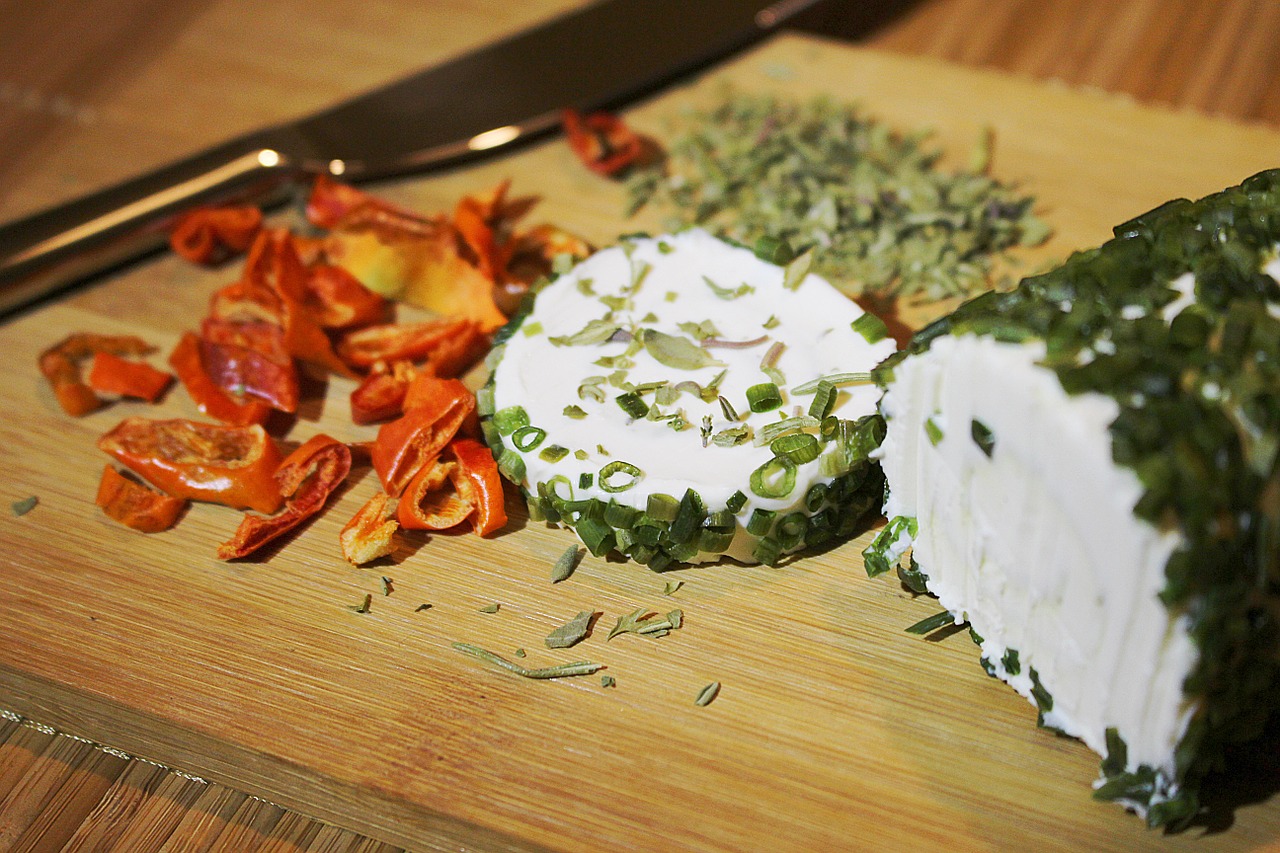 Goat Cheese Marinated With Lemon and Herbs