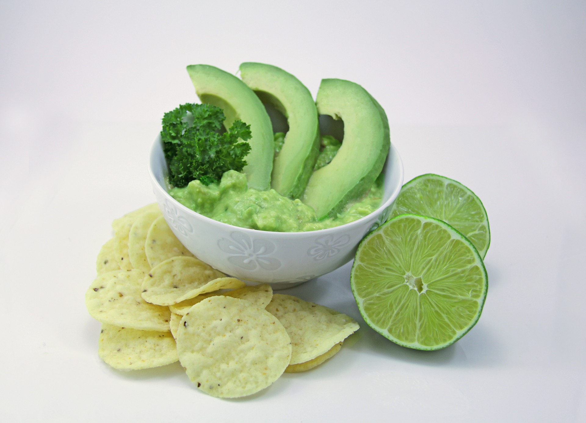 Homemade Texas Chips With Guacamole Spread