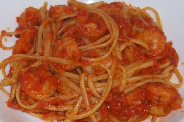 Honey Garlic Shrimp over Linguine
