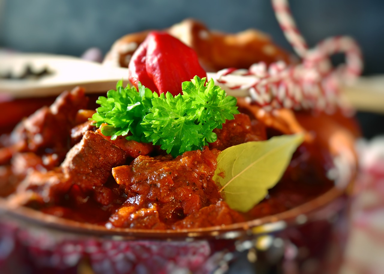 Hungarian Goulash with Caraway and Sour Cream