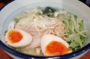 Ramen Noodle Soup With Egg Garnish