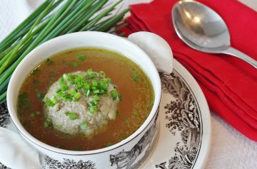 Kharcho (Georgian Beef-Walnut Soup with fresh herbs)