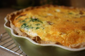 Lovely Crab and Spinach Quiche