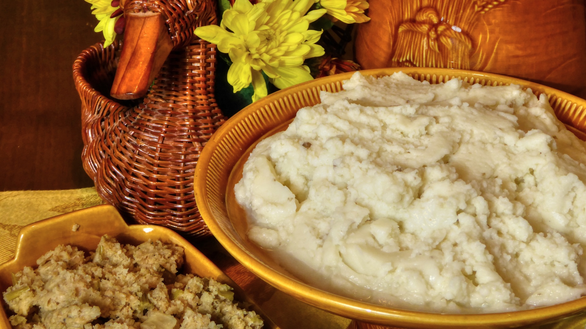 Arugula (Rocket) and Blue Cheese Mashed Potatoes