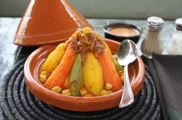 Moroccan Chickpea and Vegetable Stew with Couscous