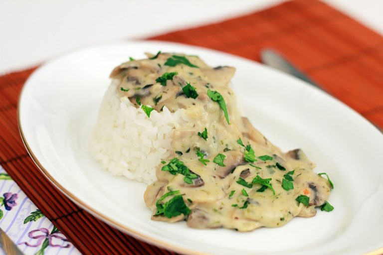 Mushroom Rice Baked