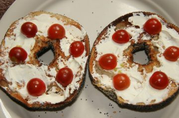 Nat's Cucumber Cream Cheese Bagel