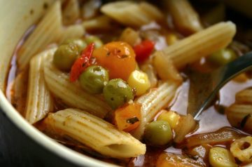 Leftover Vegetable Noodle Stew