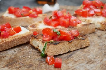 Olive Oil and Garlic Bruschetta